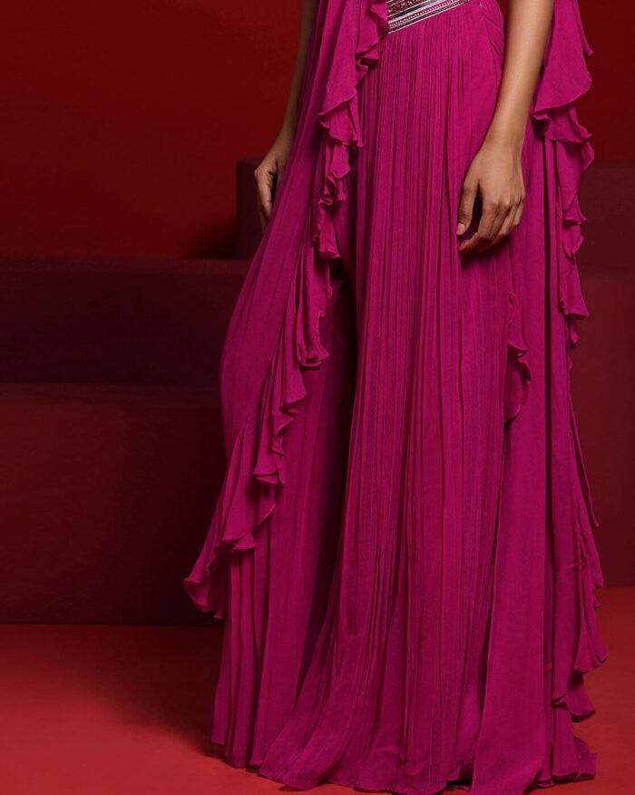Women Embellished Pre-stitched Saree - Image 5