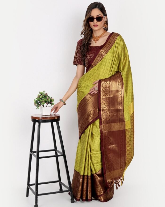 Embellished Saree with Blouse Piece - Image 3