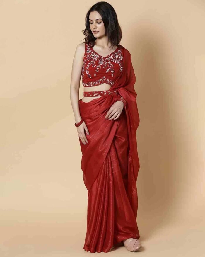 Women Pre-Stitched Saree - Image 5