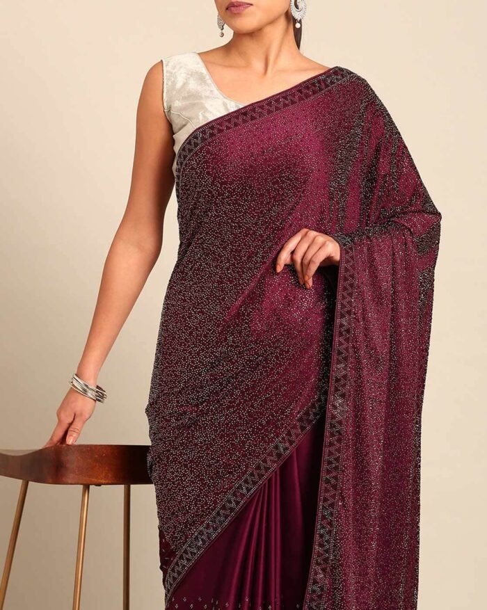 Women Embroidery & Embellished Saree with Blouse Piece - Image 4