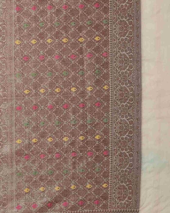 Handwoven Munga Silk Banarasi Saree - Image 5