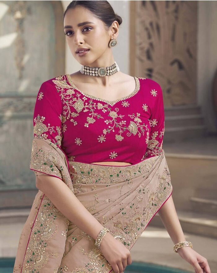 Women Premium Fashion Ethnic Traditional Saree - Image 2