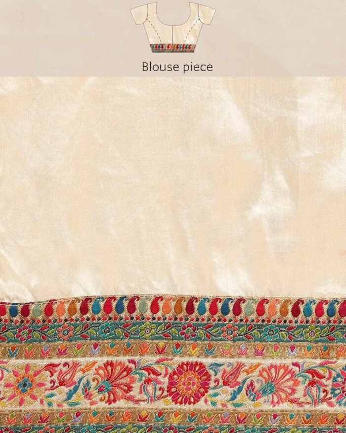 Women Art Silk Saree with Contrast Border - Image 5