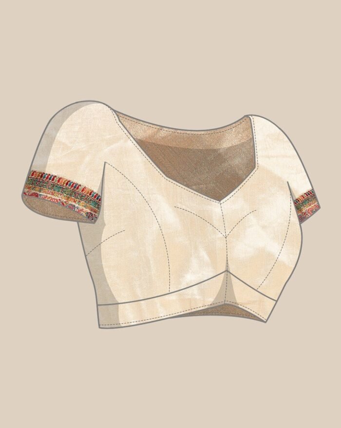 Women Art Silk Saree with Contrast Border - Image 6
