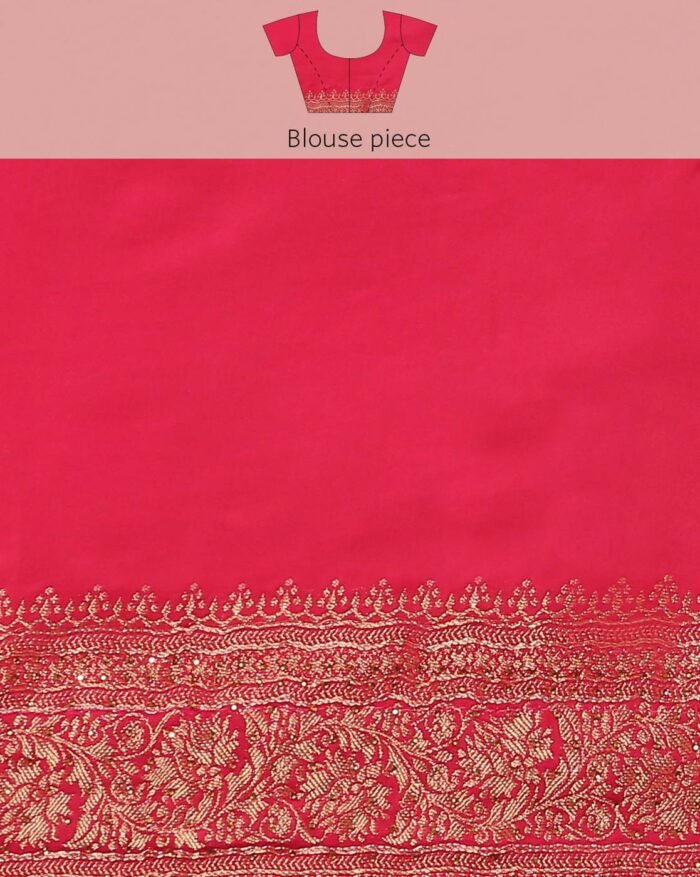 Women Woven Saree with Tassels - Image 7